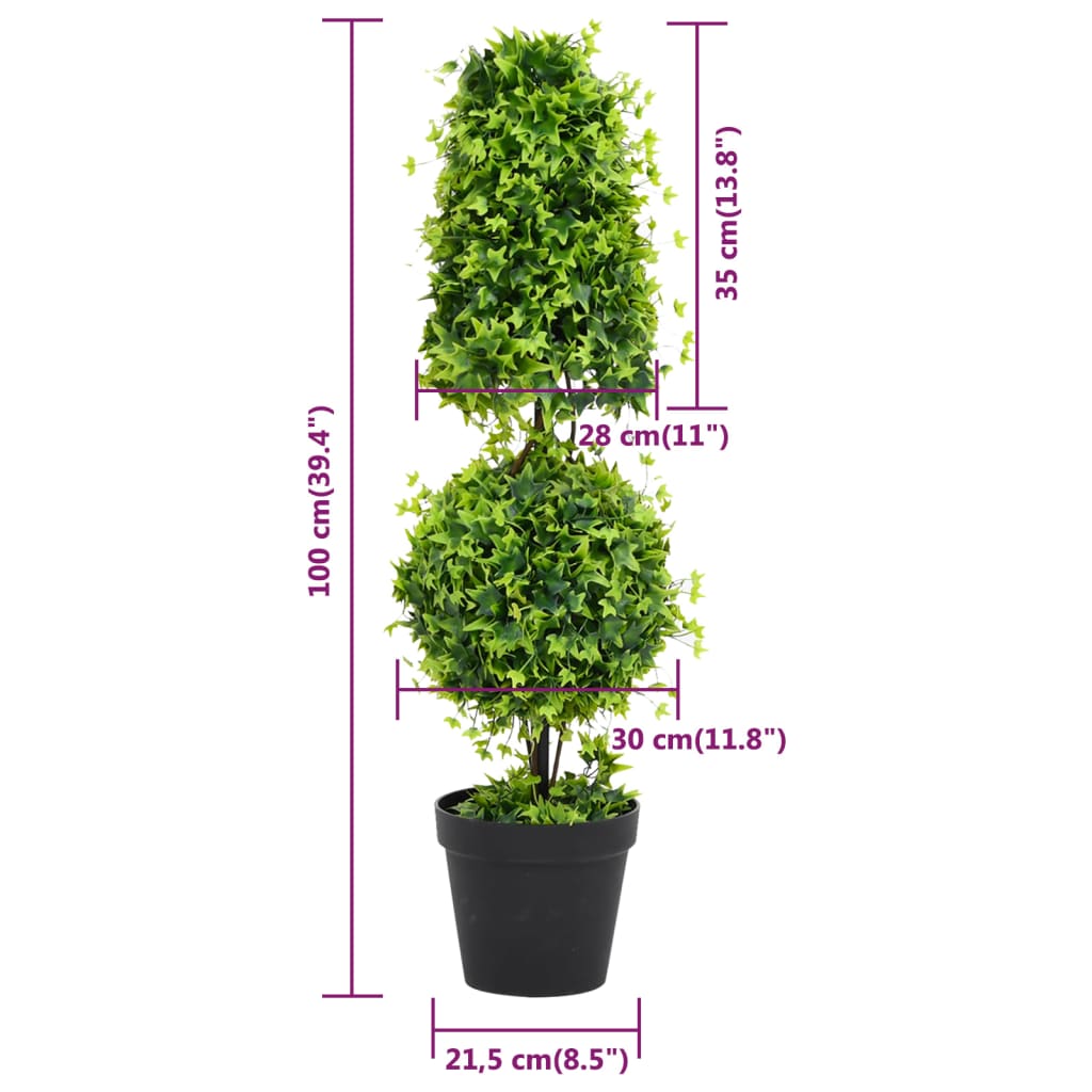 336513 vidaXL Artificial Boxwood Plant with Pot Green 100 cm