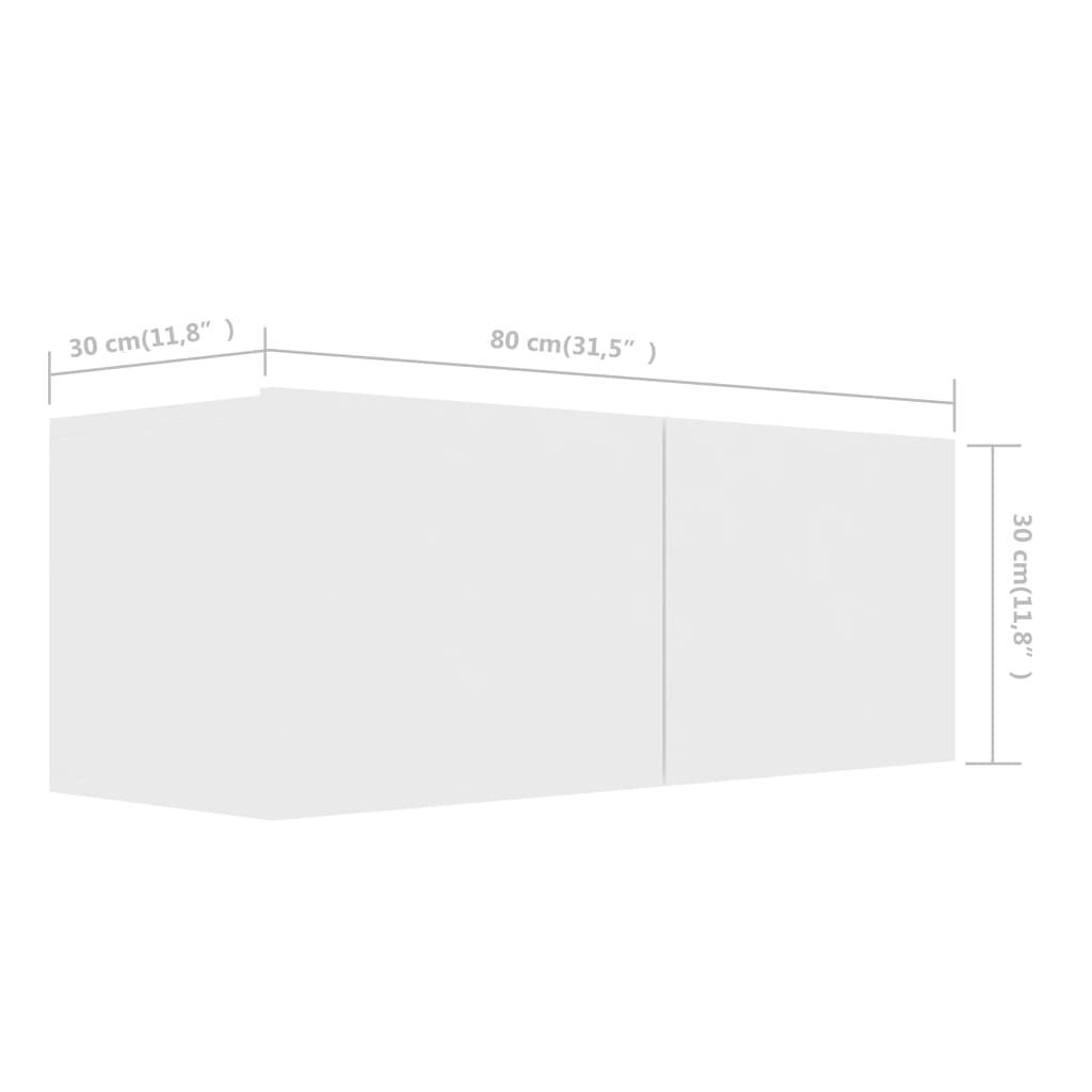 3078701 vidaXL 3 Piece TV Cabinet Set White Engineered Wood (801472x3)