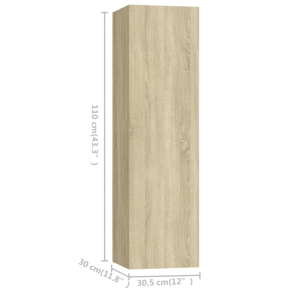 TV Cabinet Set | Sonoma oak | Engineered wood | Medium | TV Cabinet Set