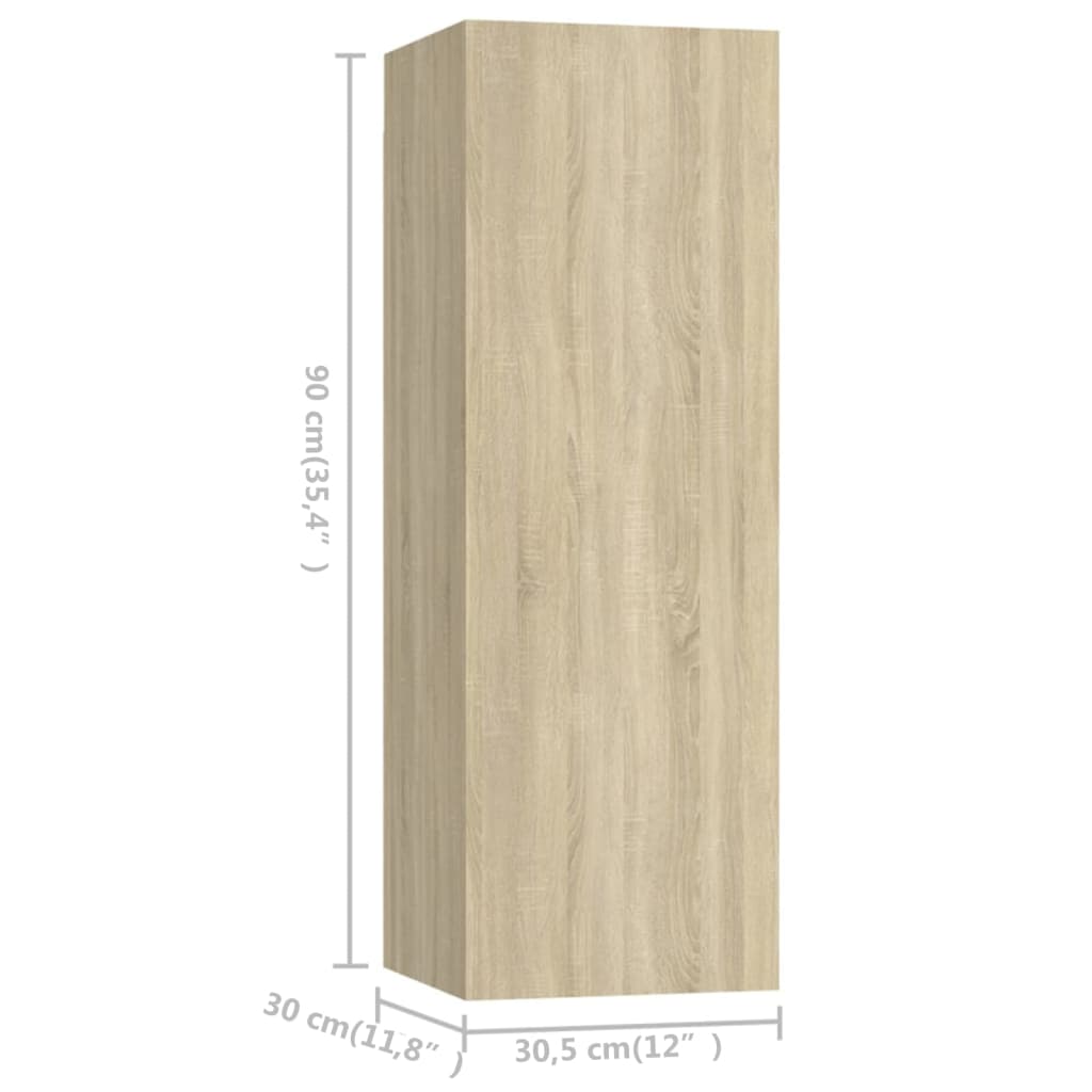 5 Piece TV Cabinet Sets Sonoma Oak Engineered Wood