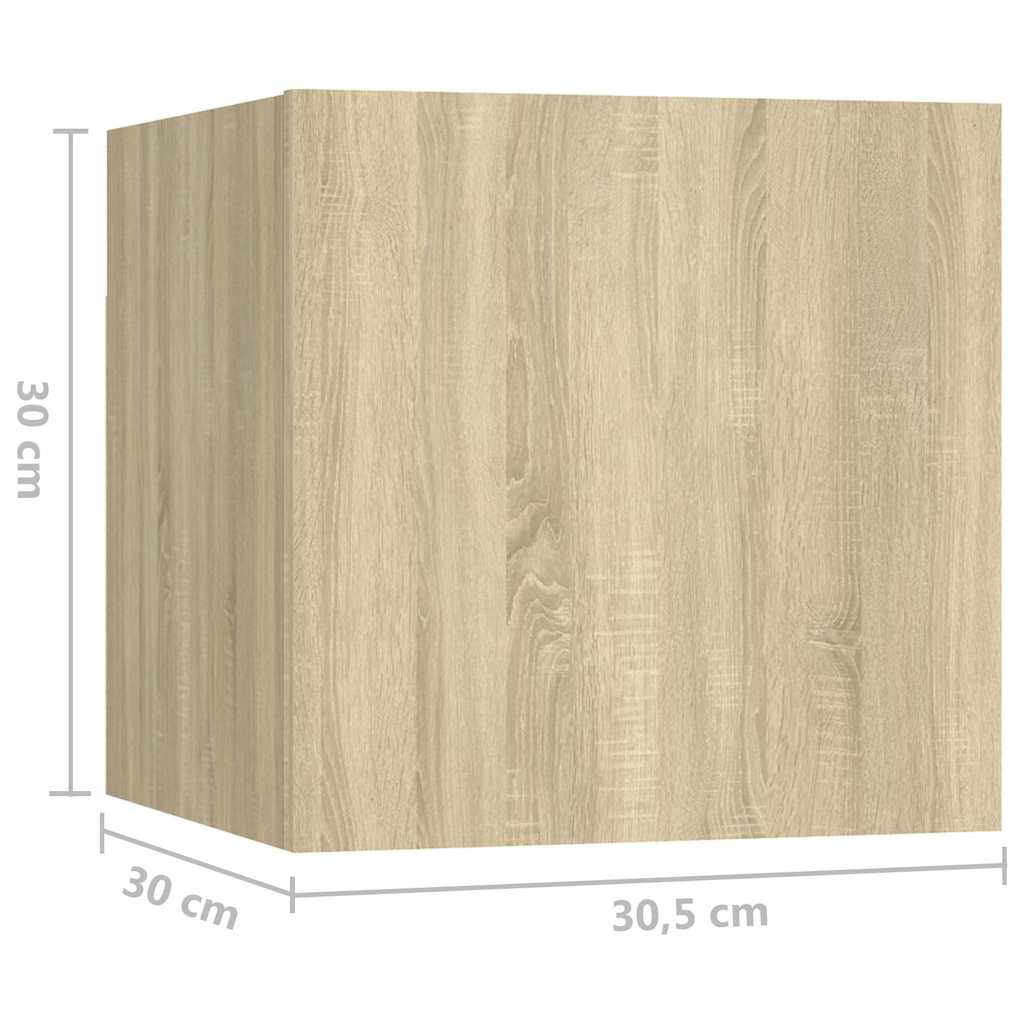 Bedside Cabinets 2 pcs Sonoma Oak 30,5x30x30 cm Engineered Wood