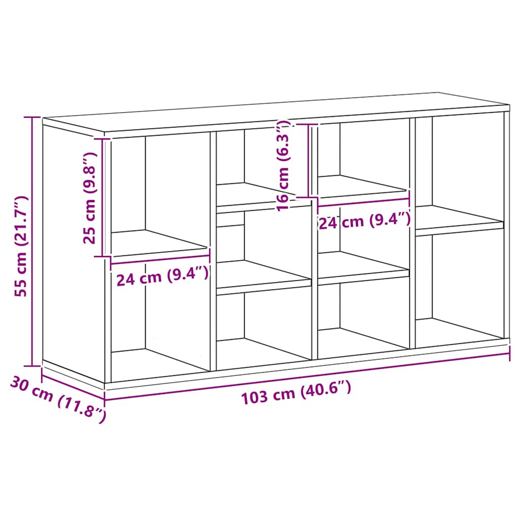803290 vidaXL Shoe Bench White 103x30x55 cm Engineered Wood