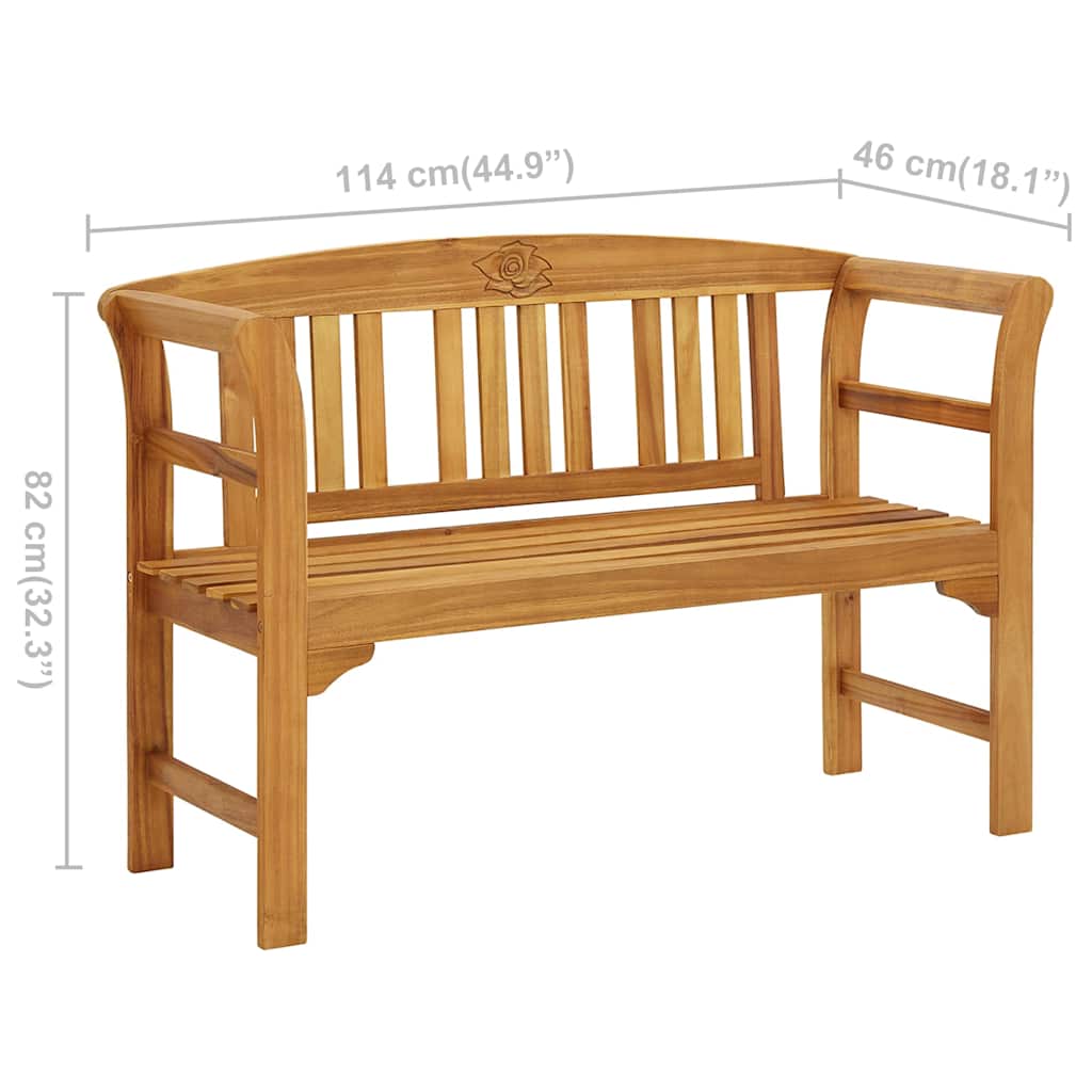 Rose Bench 1 -Seater 114 cm Solid acacia wood Natural