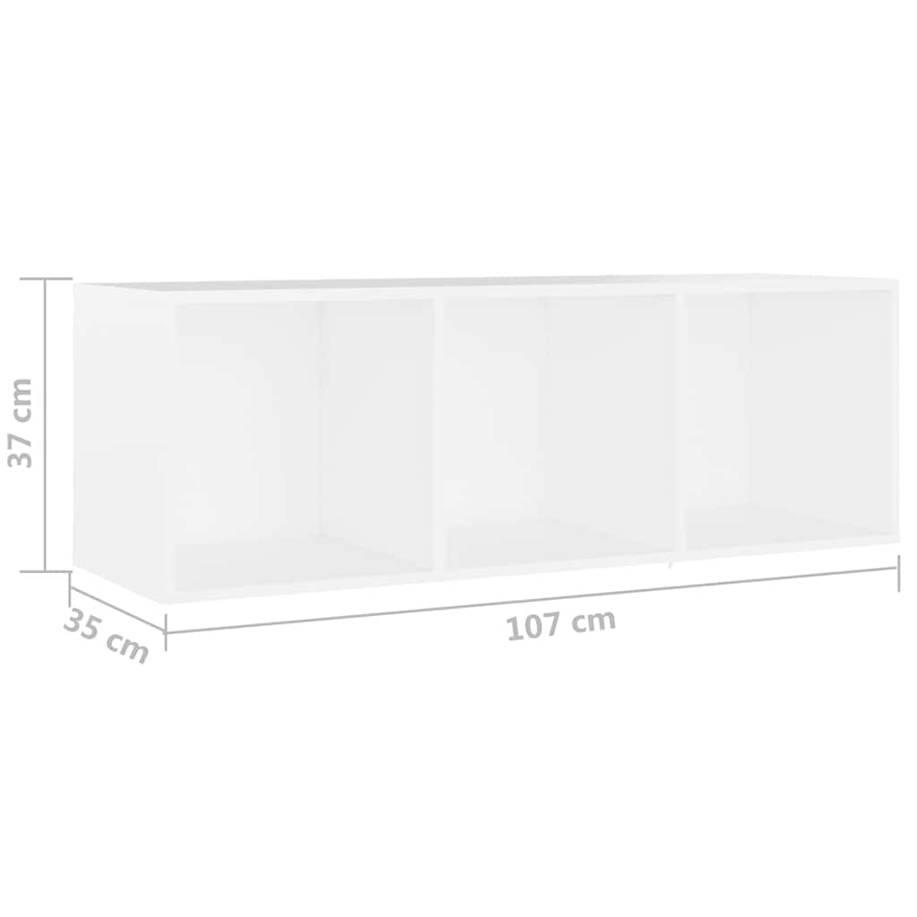 4 Piece TV Cabinet Set White 107x35x37 cm Engineered Wood