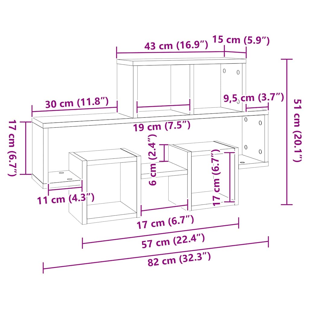 807250 vidaXL Car-shaped Wall Shelf White 82x15x51 cm Engineered Wood