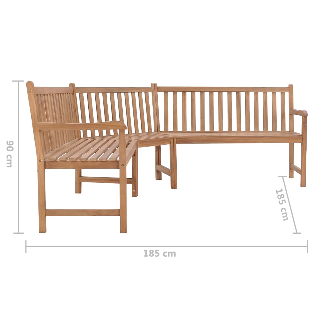 Corner Bench | Natural Teak | Teak wood | Large | Durable | Corner Bench