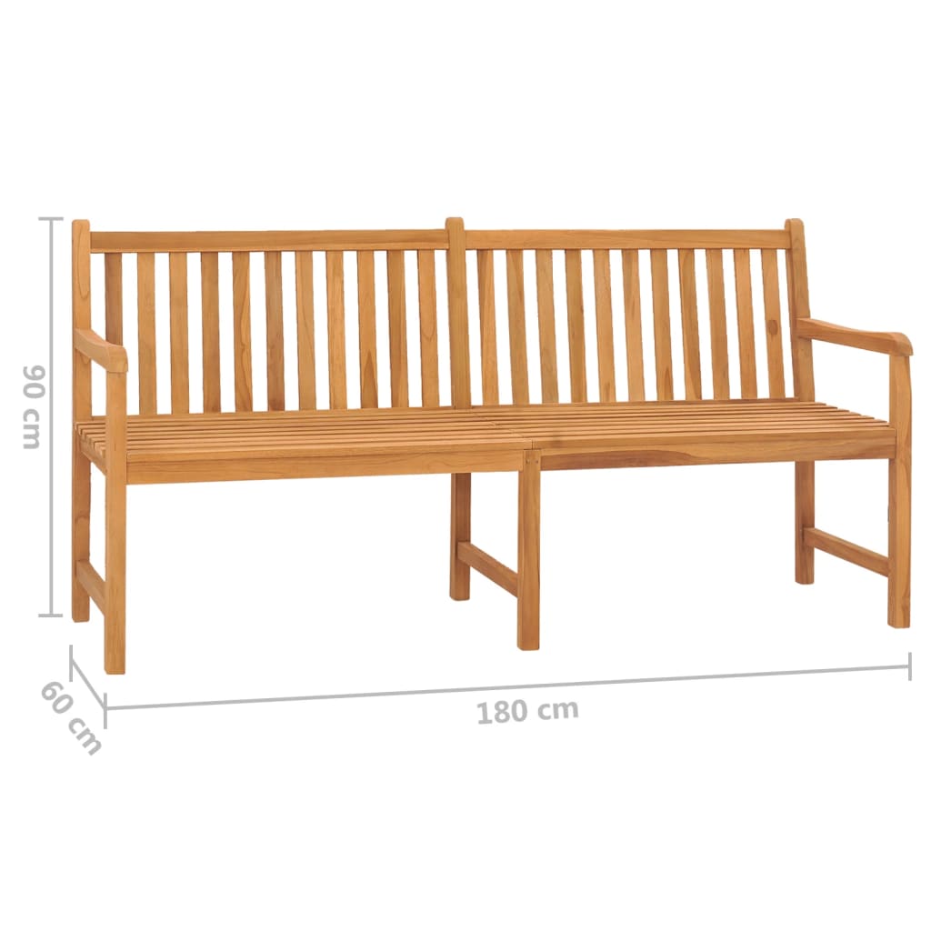 316632 vidaXL Garden Bench 180 cm Solid Teak Wood