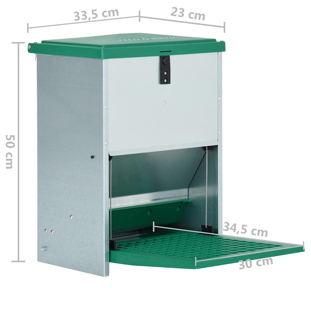 171446 vidaXL Feedomatic Automatic Poultry Feeder with Treadle 12 kg
