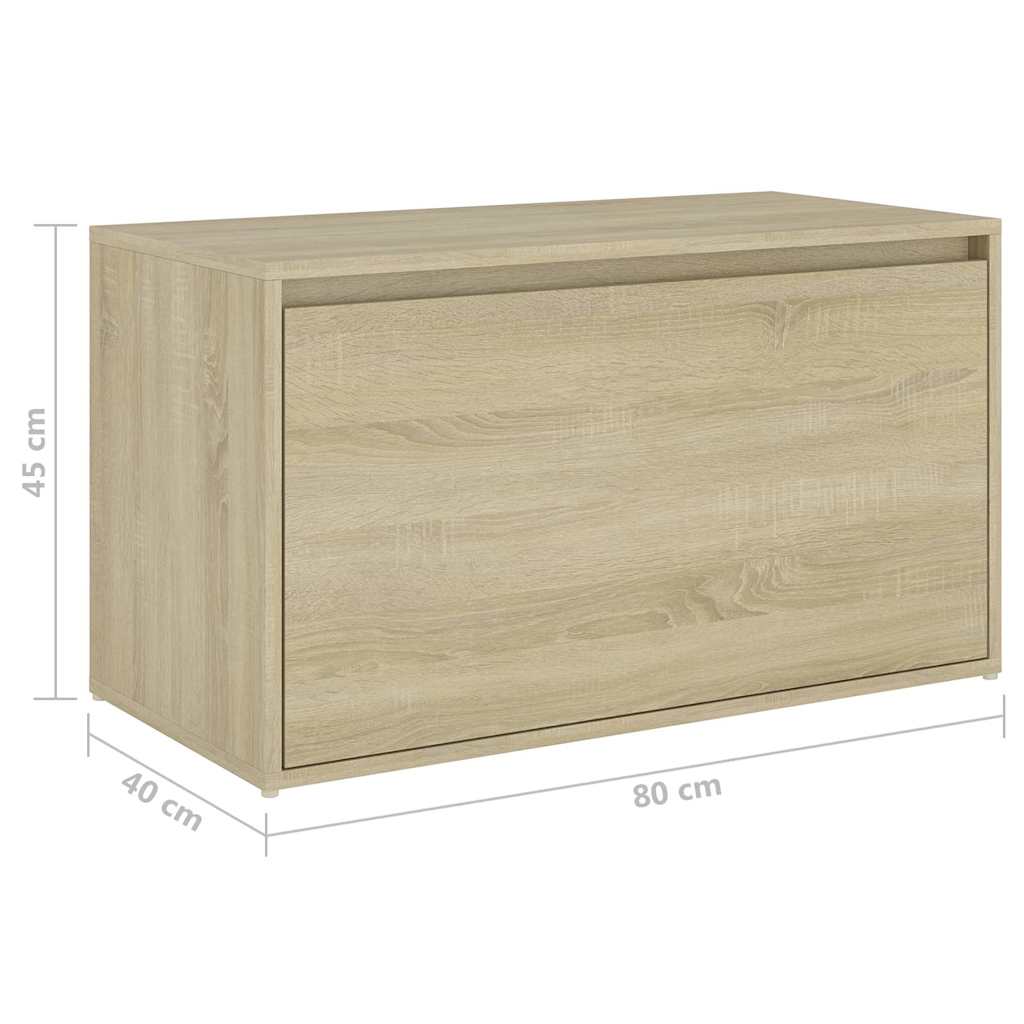 808669 vidaXL Hall Bench 80x40x45 cm Sonoma Oak Engineered Wood