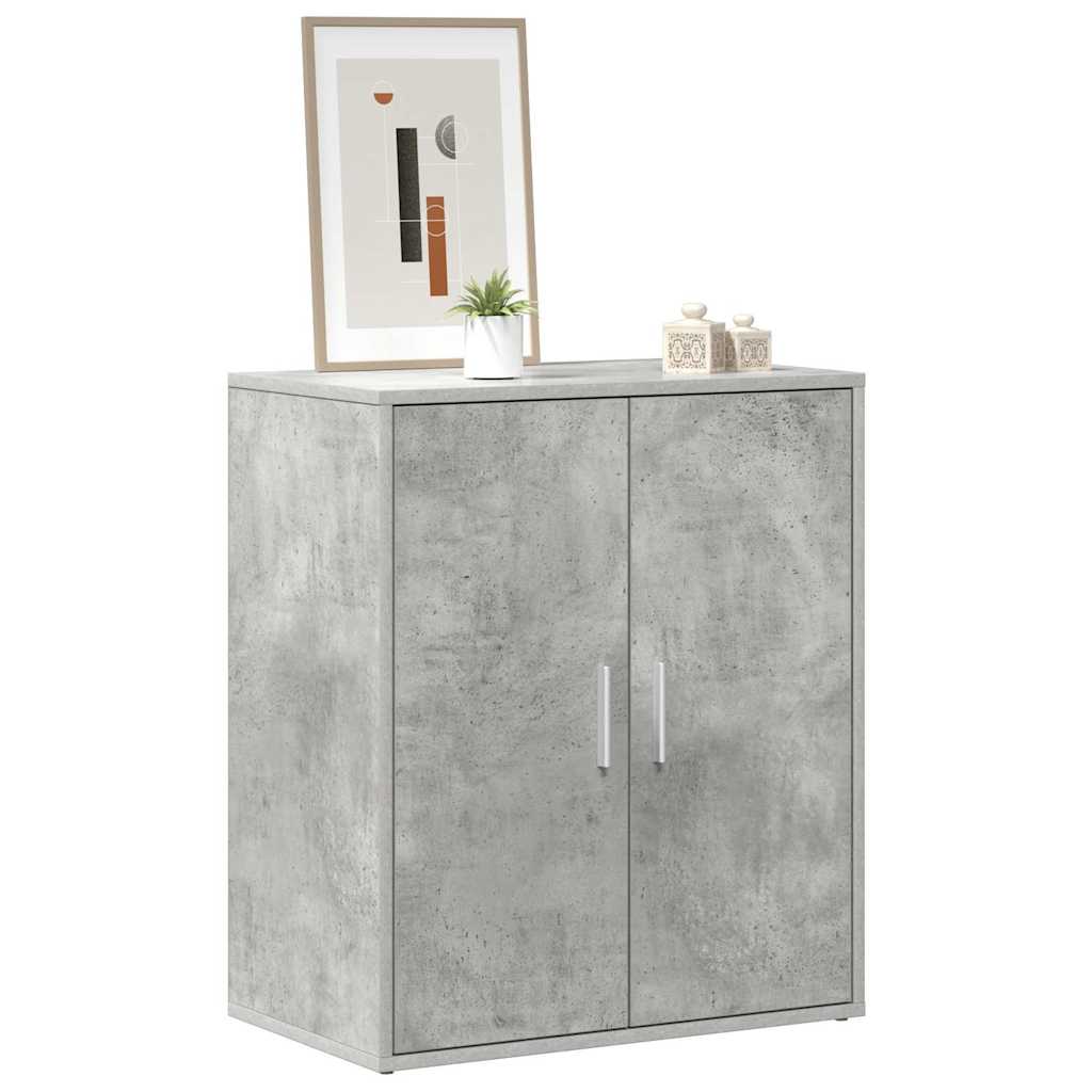 Shoe Cabinet Concrete Grey 60x35x70 cm Engineered Wood