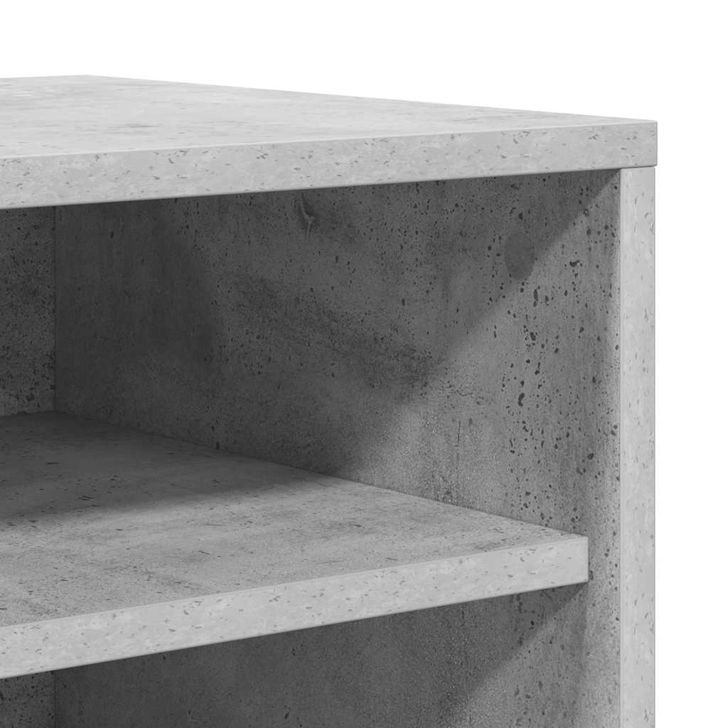 808940 vidaXL Shoe Cabinet Concrete Grey 60x35x70 cm Engineered Wood