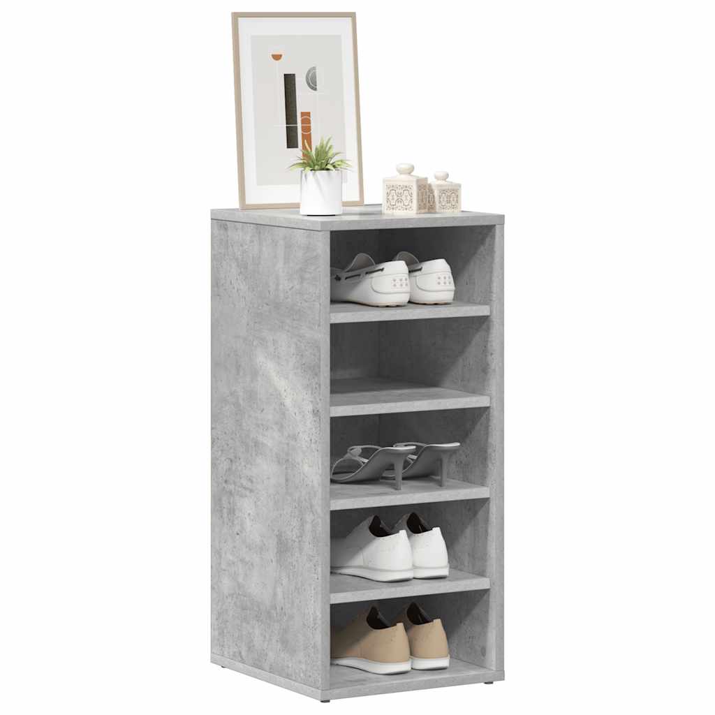 808990 vidaXL Shoe Cabinets 2 pcs Concrete Grey 31,5x35x70 cm Engineered Wood