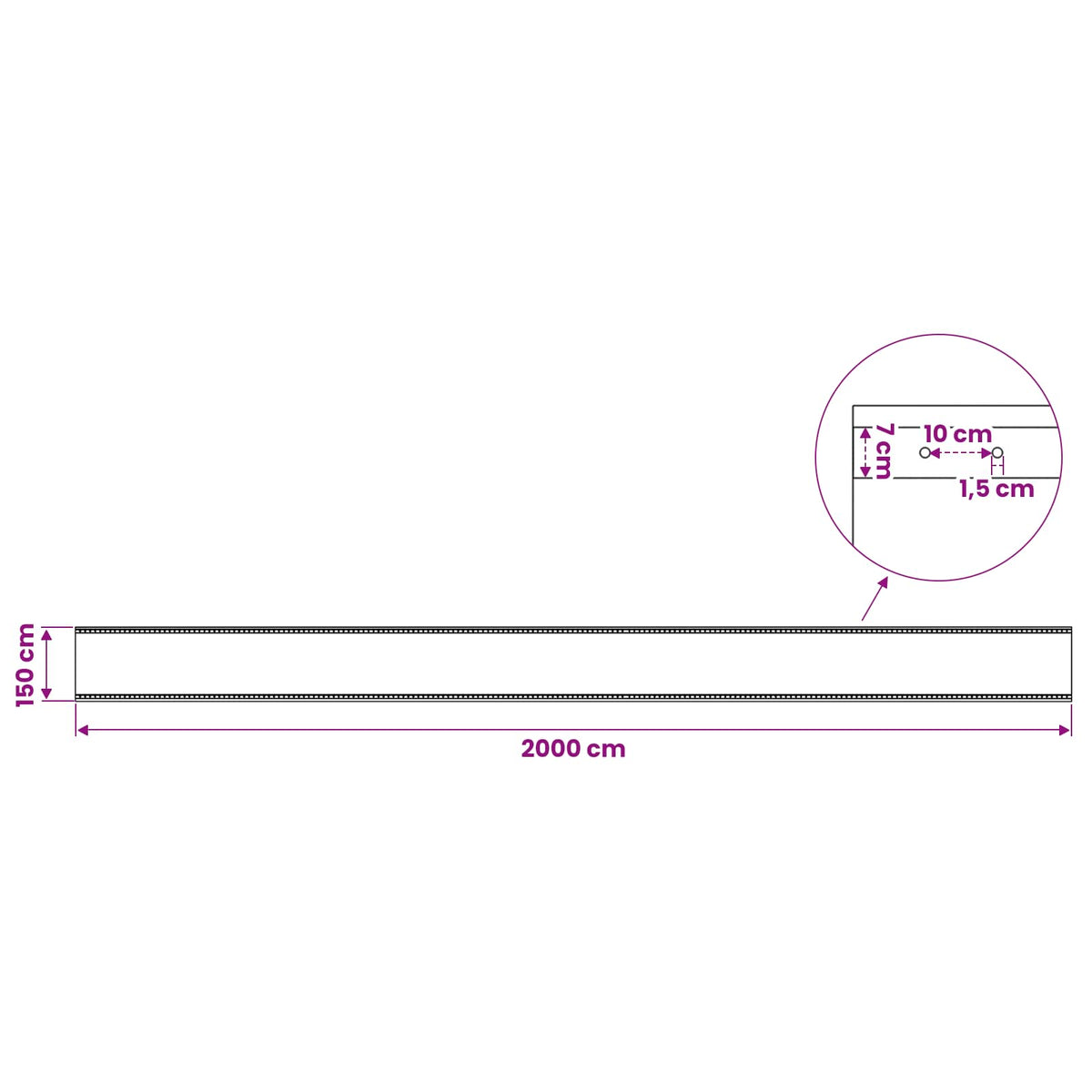 Leno Tarpaulins 2 pcs 260 g/m² 1,5x20 m White