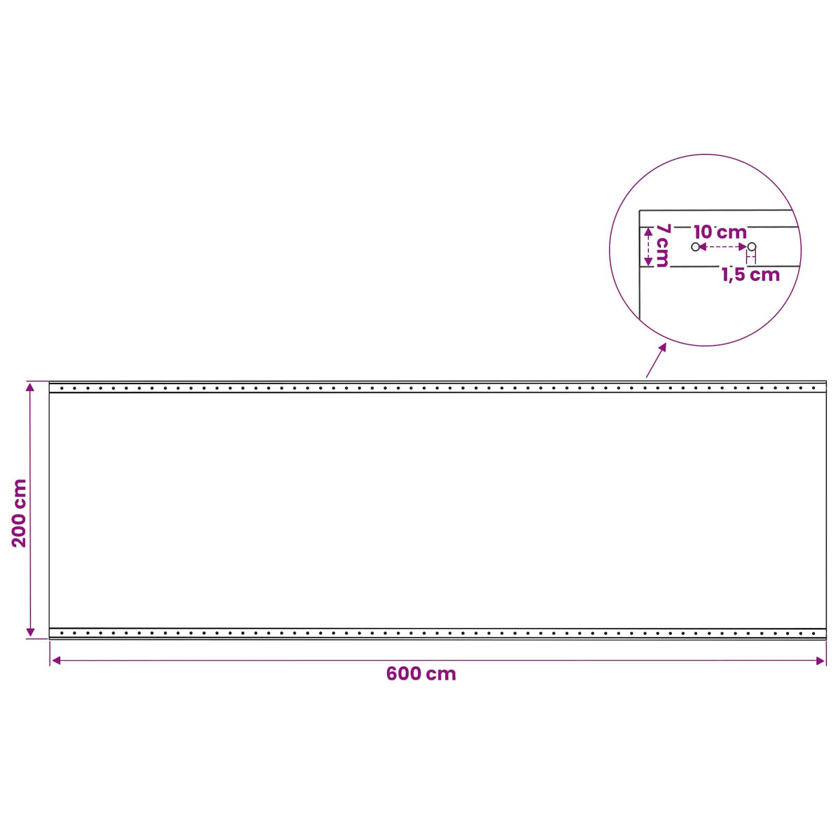 Leno Tarpaulins 2 pcs 260 g/m² 2x6 m White