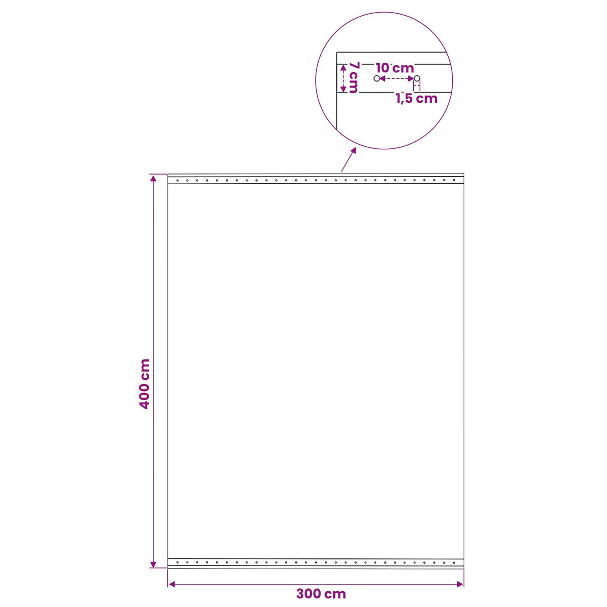 Leno Tarpaulins 2 pcs 260 g/m² 4x3 m White