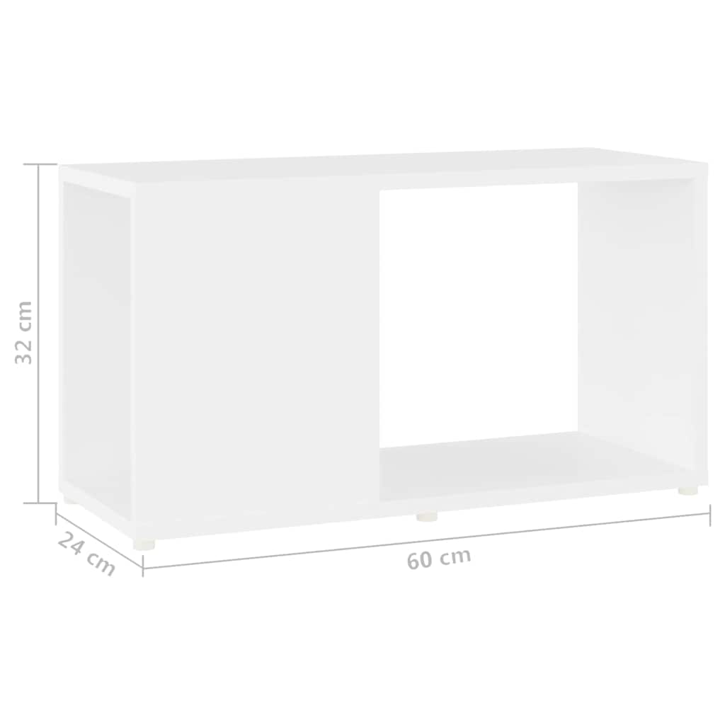 809053 vidaXL TV Cabinet White 60x24x32cm Engineered Wood