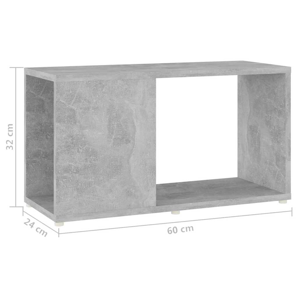 809057 vidaXL TV Cabinet Concrete Grey 60x24x32cm Engineered Wood