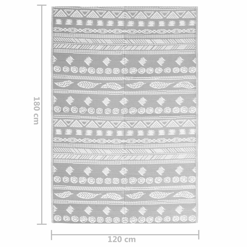 Outdoor Rug Grey 120x180 cm PP