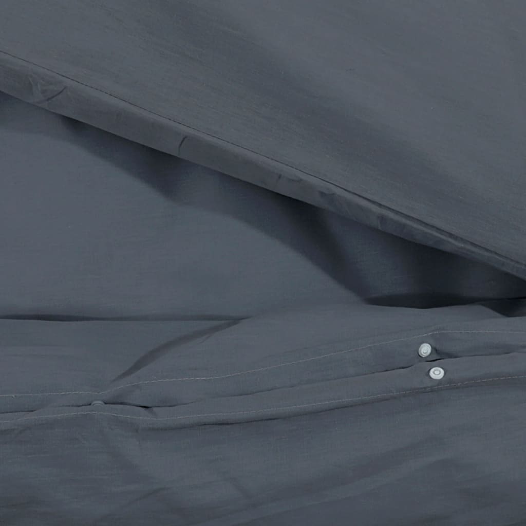 Duvet Cover Set Anthracite 140x200 cm Light-weight Microfiber