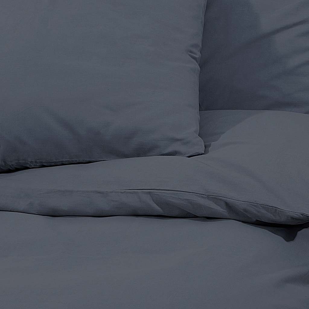 Duvet Cover Set Anthracite 225x220 cm Light-weight Microfiber