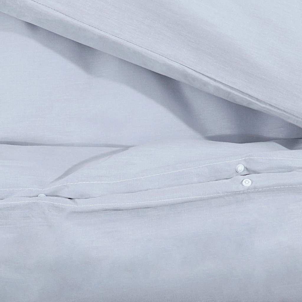 Duvet Cover Set Grey 135x200 cm Light-weight Microfiber