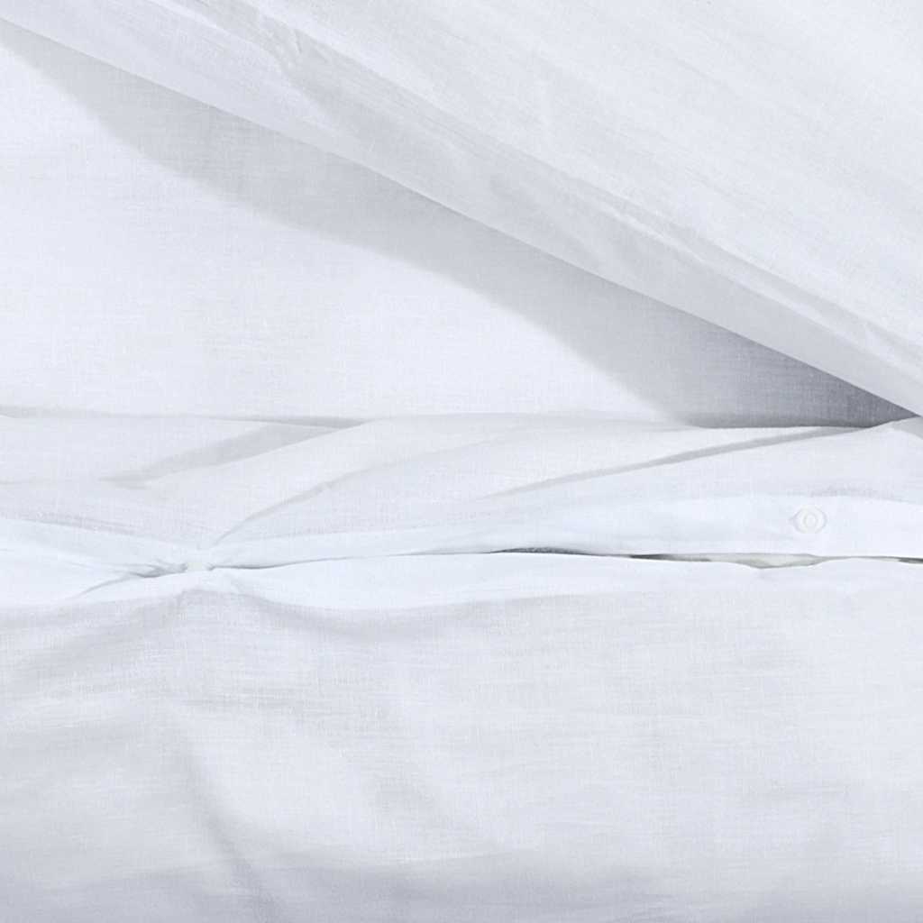 Duvet Cover Set White 155x220 cm Cotton