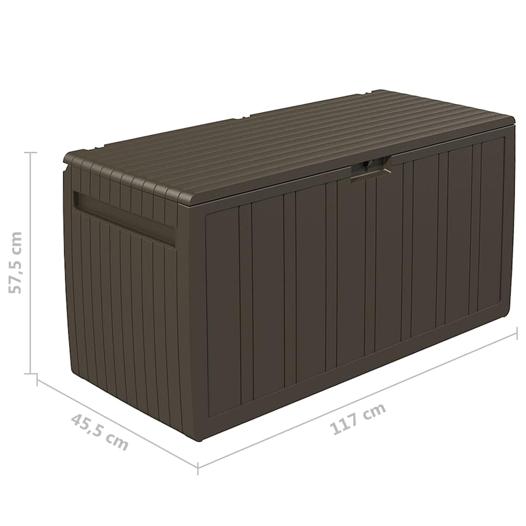 337905 vidaXL Cushion Box Brown 117x45,5x57,5 cm 270 L