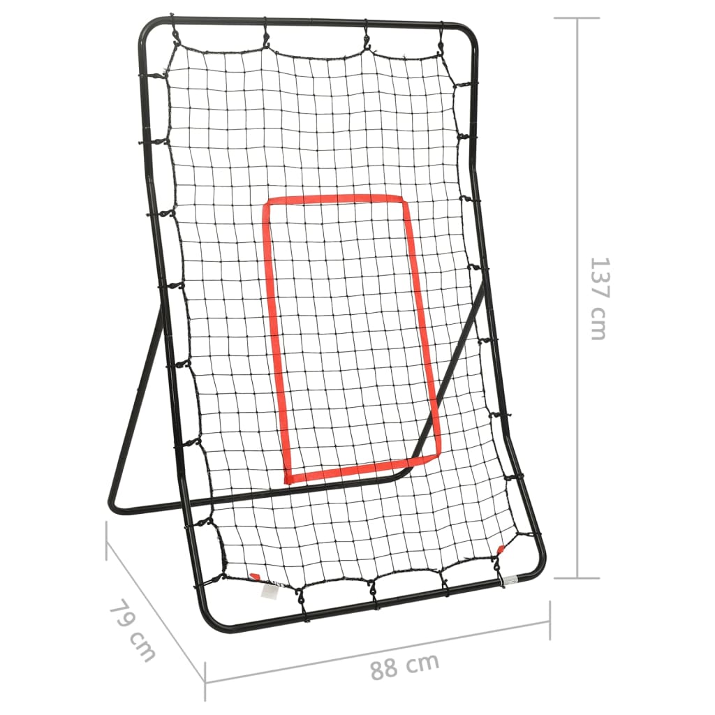 93372 vidaXL Softball Rebounder 88x79x137 cm Steel