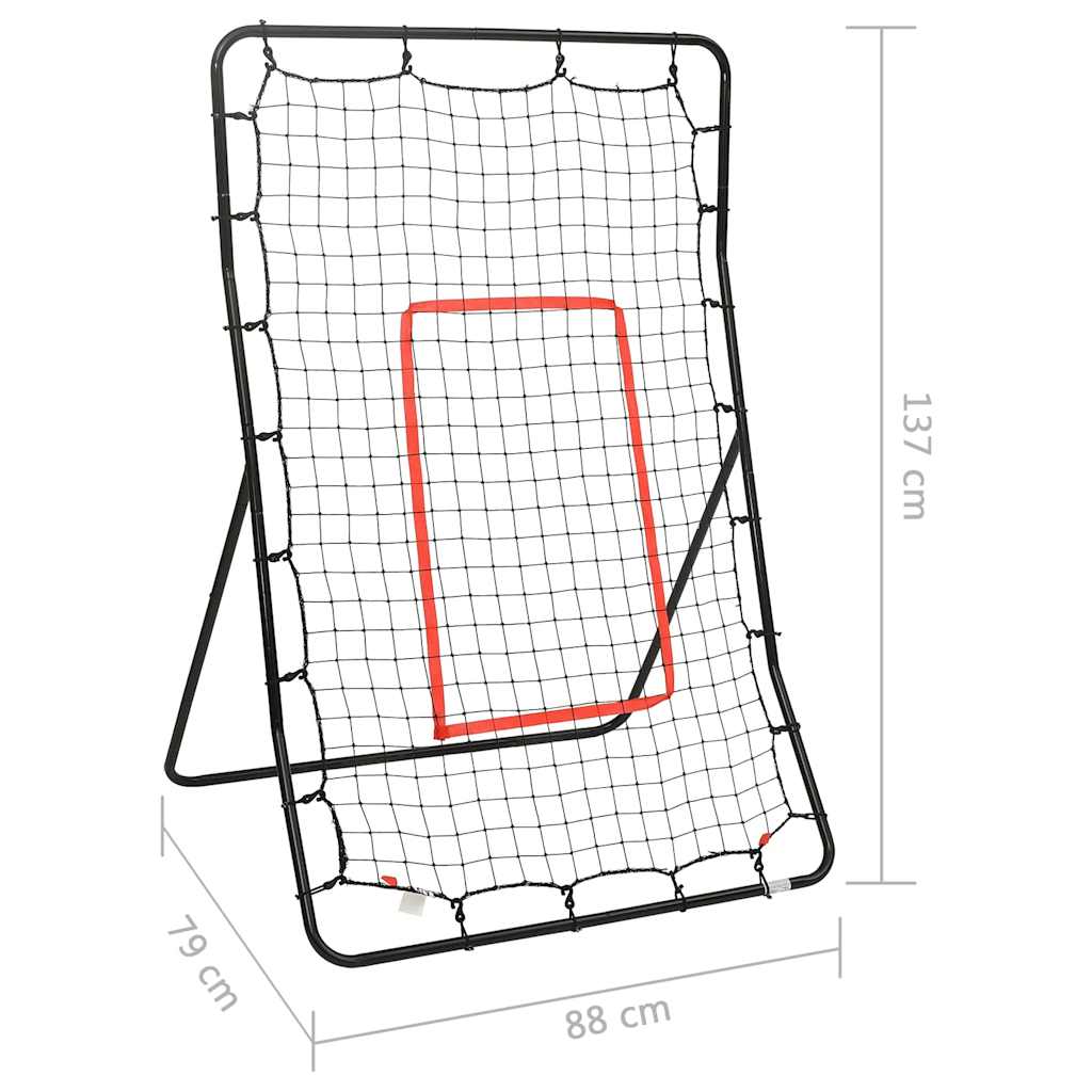 93372 vidaXL Softball Rebounder 88x79x137 cm Steel