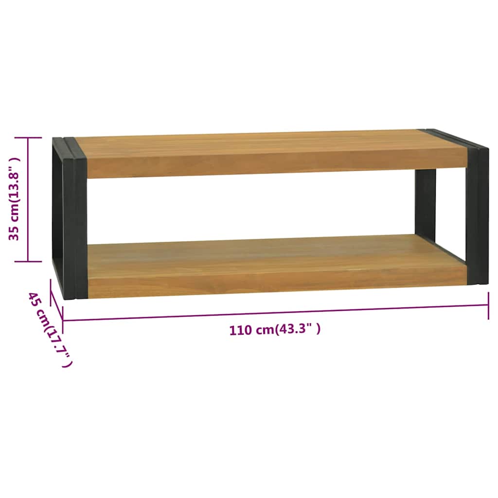 Wall-mounted Bathroom Cabinet 110x45x35 cm Solid Wood Teak