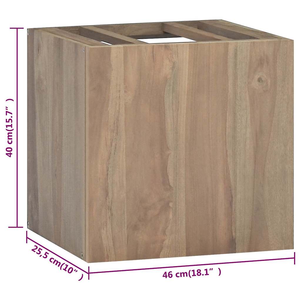 Wall-mounted Bathroom Cabinet 46x25,5x40 cm Solid Wood Teak