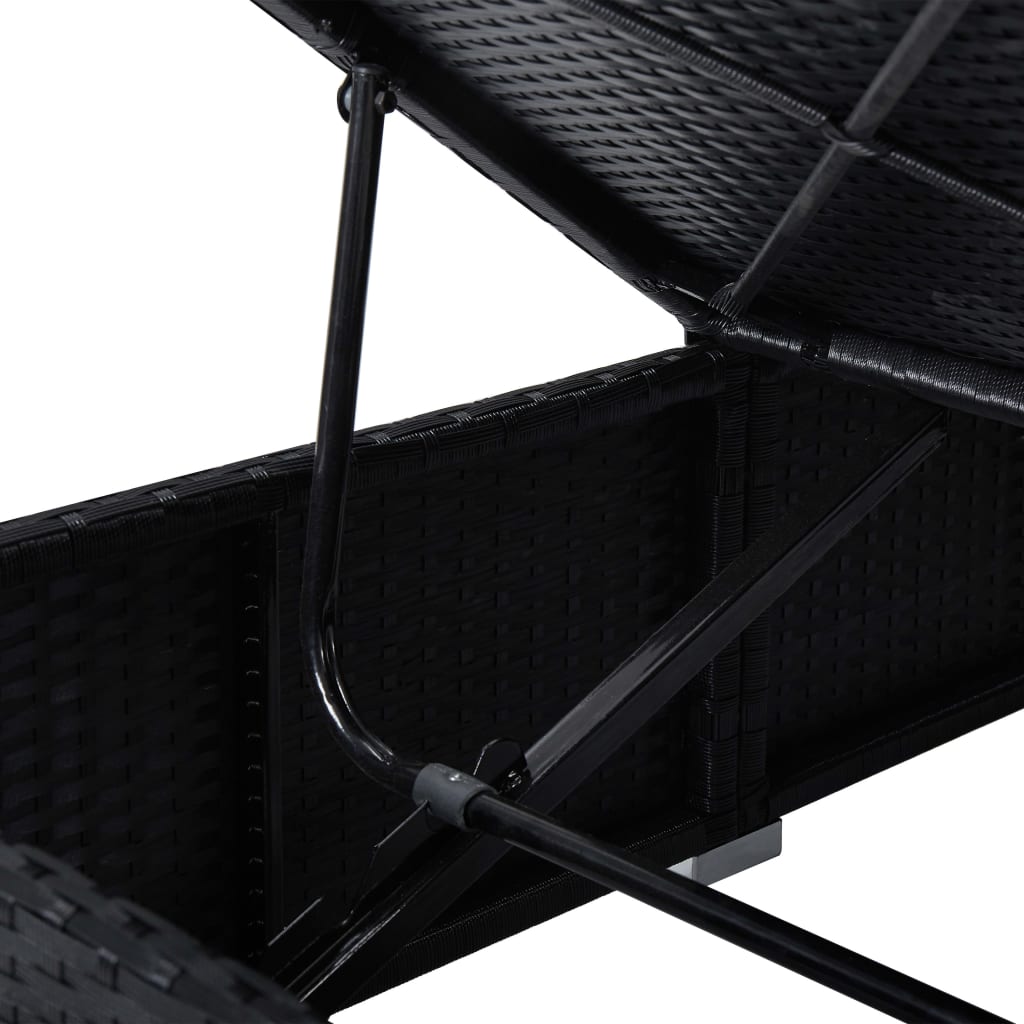 Sun Lounger | Black, Cream White