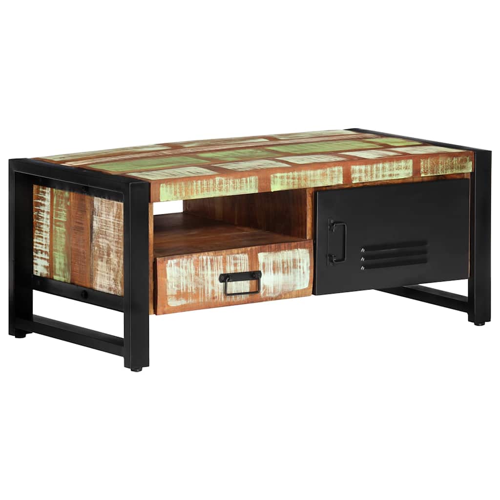 338221 vidaXL Coffee Table 100x50x41 cm Solid Wood Reclaimed