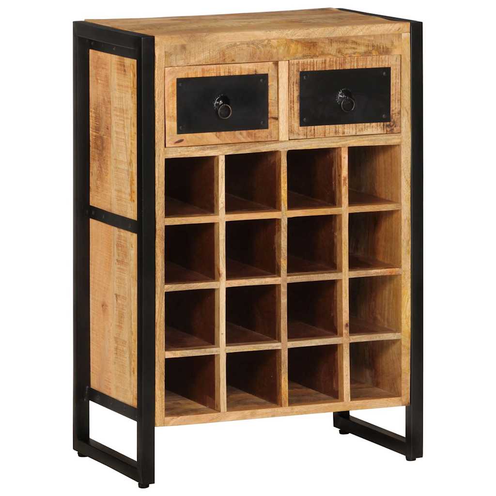 338464 vidaXL Wine Rack for 16 Bottles Solid Wood Mango