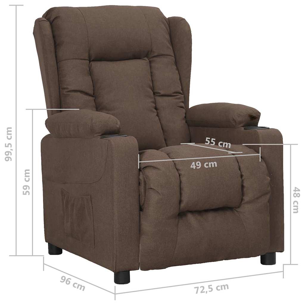 Recliner Chair Taupe Fabric
