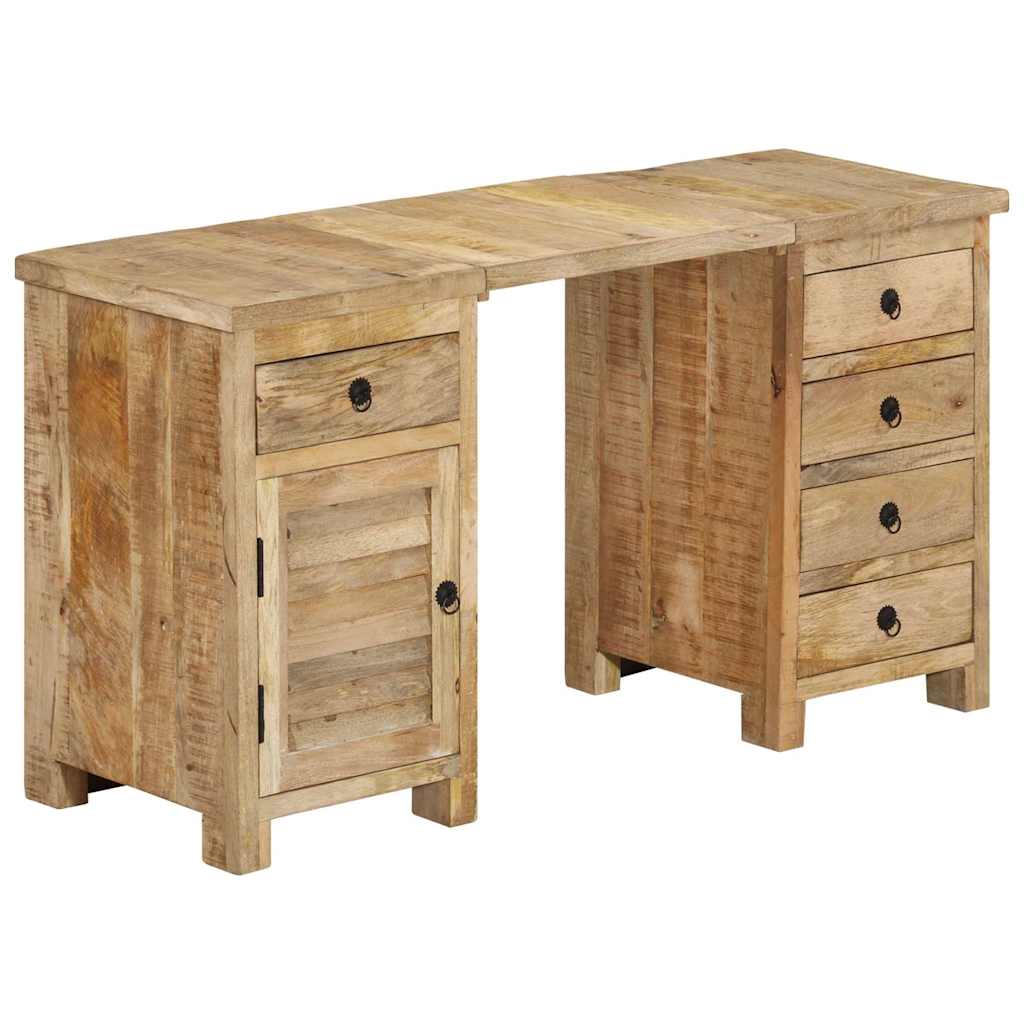 338209 vidaXL Pedestal Desk Solid Wood Mango 140x50x77 cm