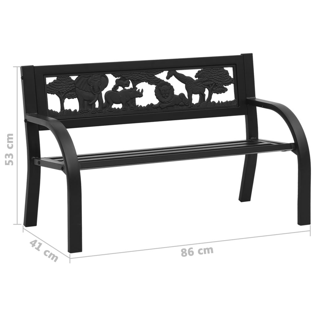 317773 vidaXL Children Garden Bench 86 cm Steel