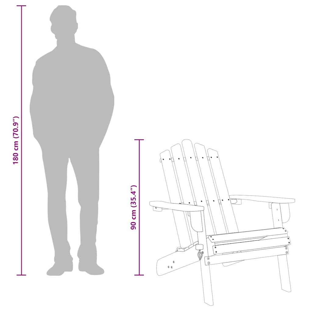 316830 vidaXL Garden Adirondack Chair Solid Acacia Wood