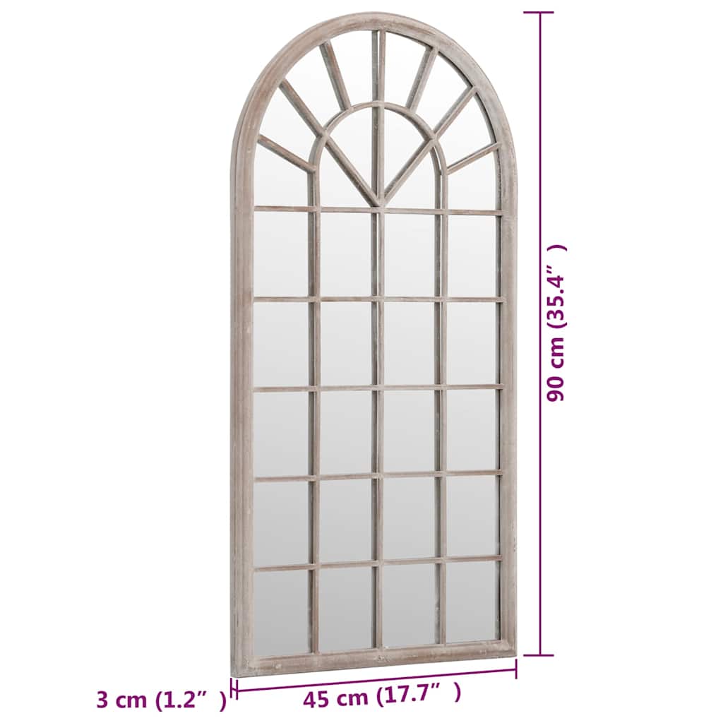 318347 vidaXL Garden Mirror Sand 90x45 cm Iron for Outdoor Use