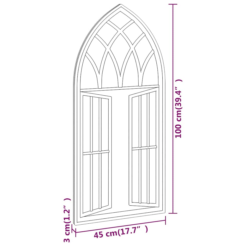 Mirror Sand 100x45 cm Iron for Indoor Use