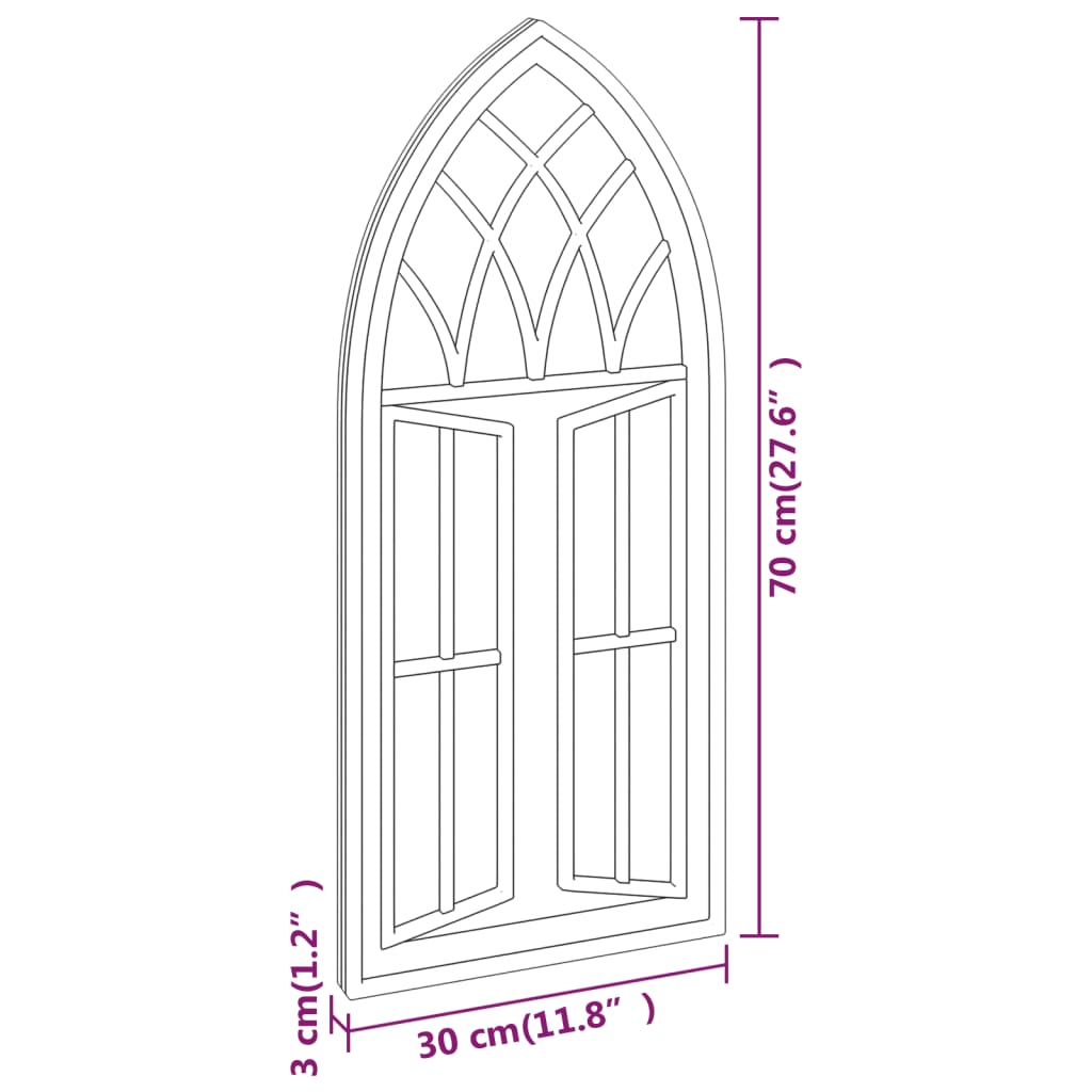 Mirror Sand 70x30 cm Iron for Indoor Use
