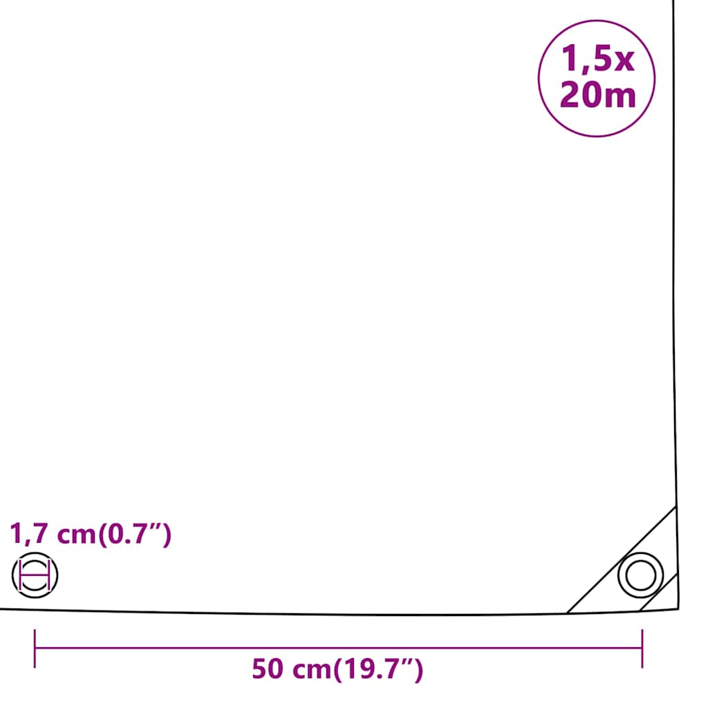 Tarpaulin 650 g/m² 1.5x20 m