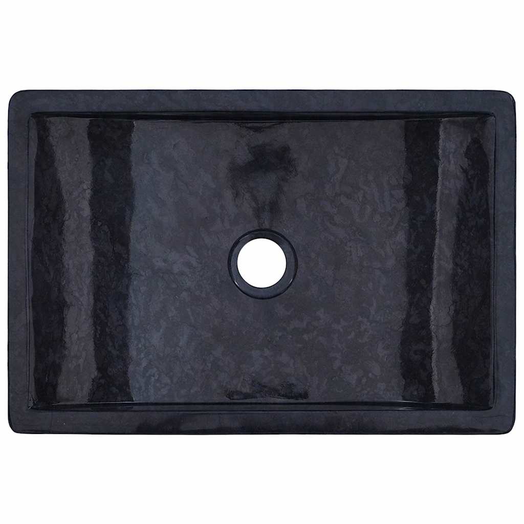 Bathroom Vanity Cabinet with Black Marble Sinks Solid Wood Teak