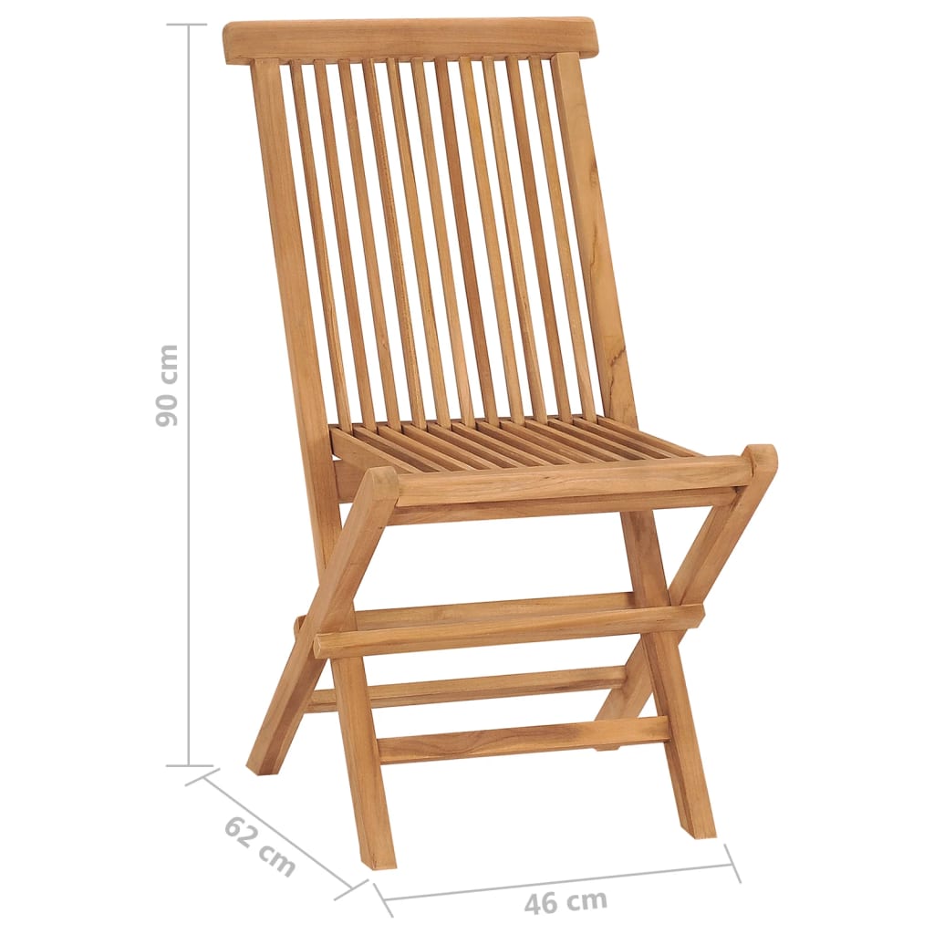 Garden Chair | Set of 8 | Teak | Solid Teak Wood | Standard | Foldable