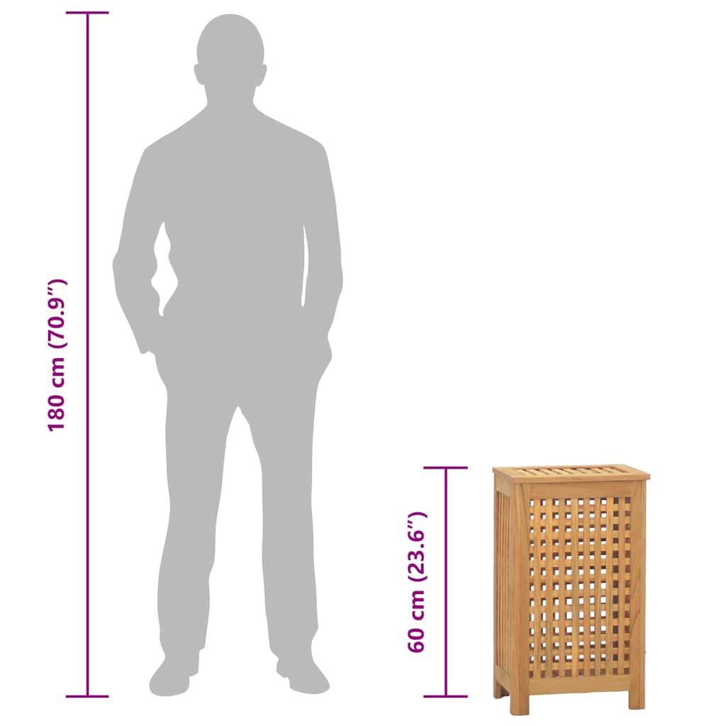 Wash Bin 35x25x60 cm Solid Wood Teak