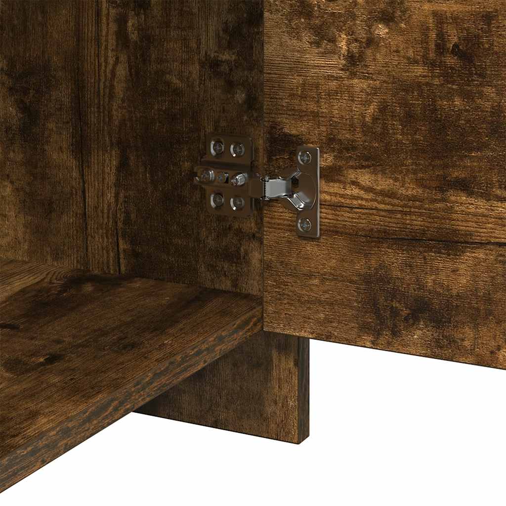 Bedside Cabinet Smoked Oak 45x34x44,5 cm Engineered Wood