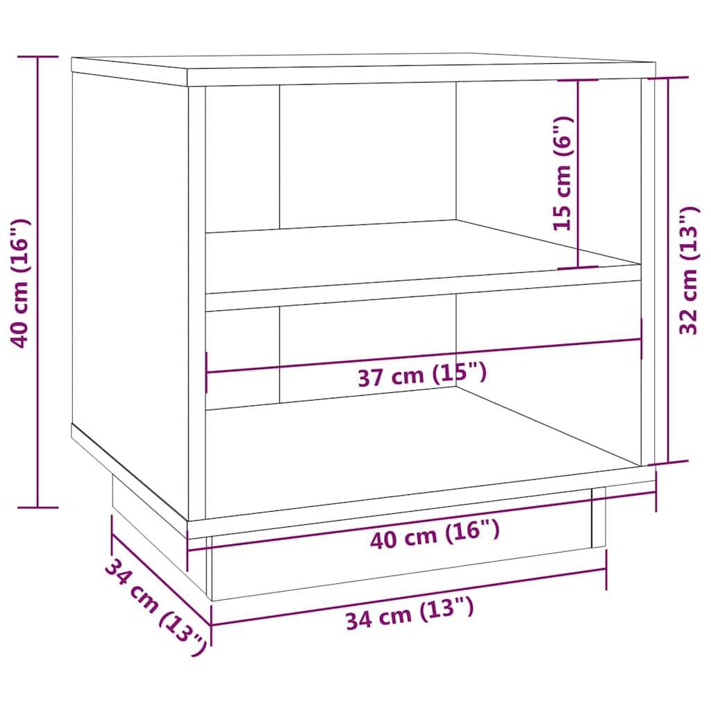813328 vidaXL Bedside Cabinets 2 pcs White 40x34x40 cm Solid Wood Pine