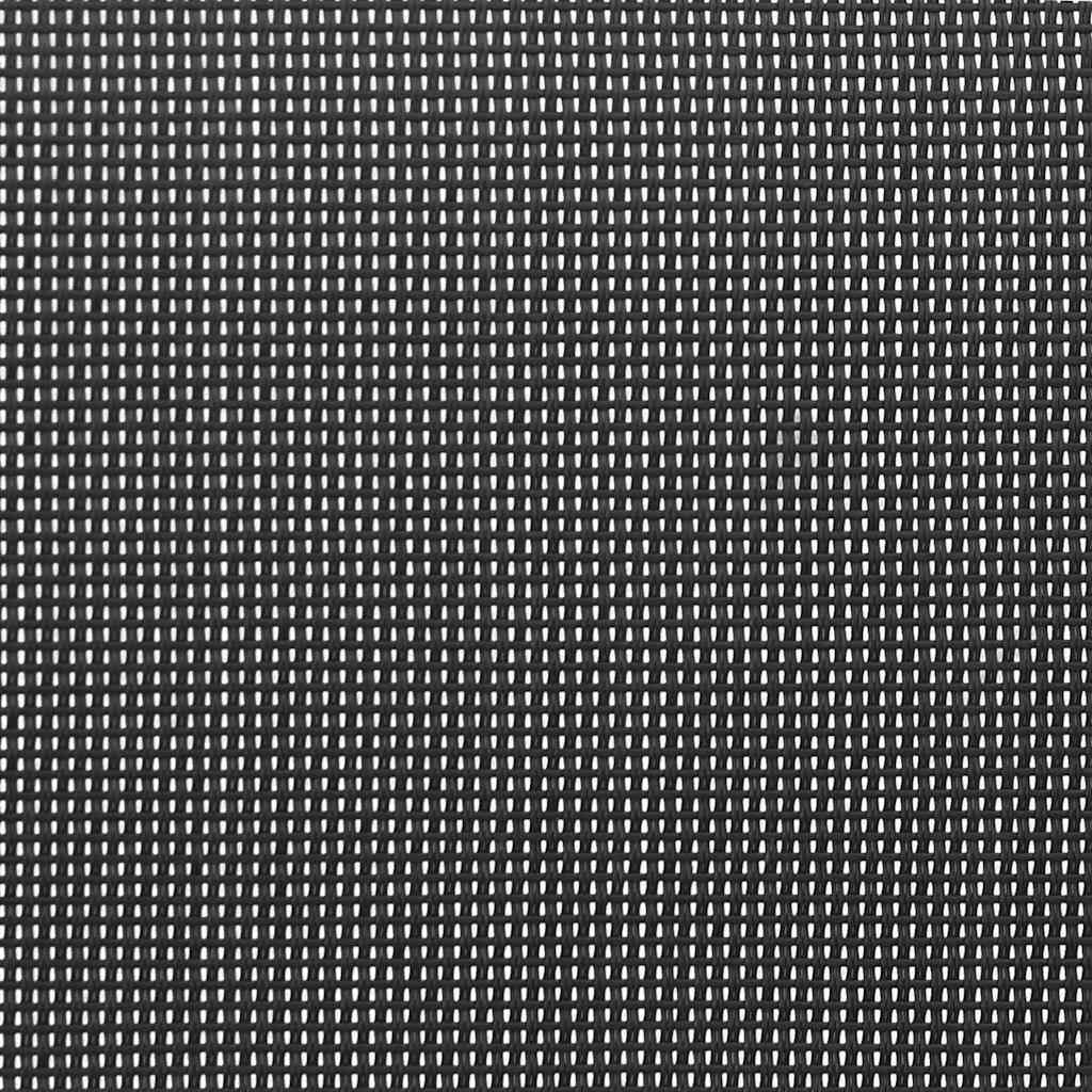 318777 vidaXL Stackable Garden Chairs 2 pcs Black Textilene Fabric