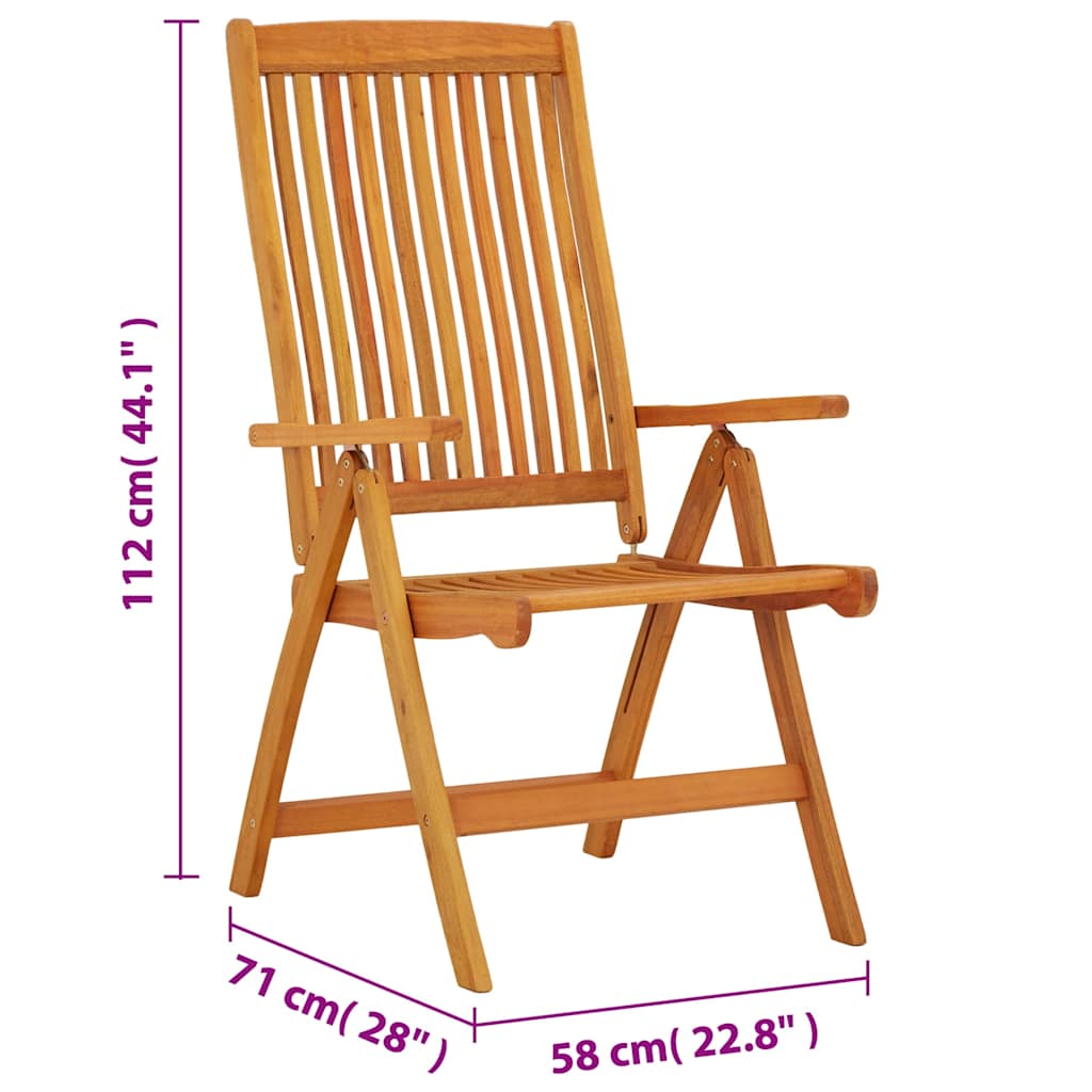 Folding Chairs 2 pcs Solid Wood Eucalyptus