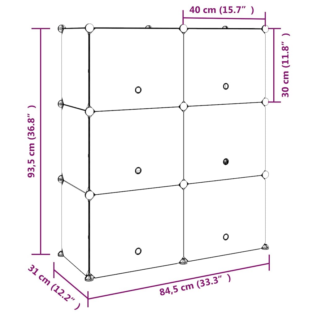 Shoe Rack Black 84.5x31x93.5 cm PP